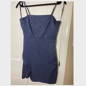 Blue Satin Dress